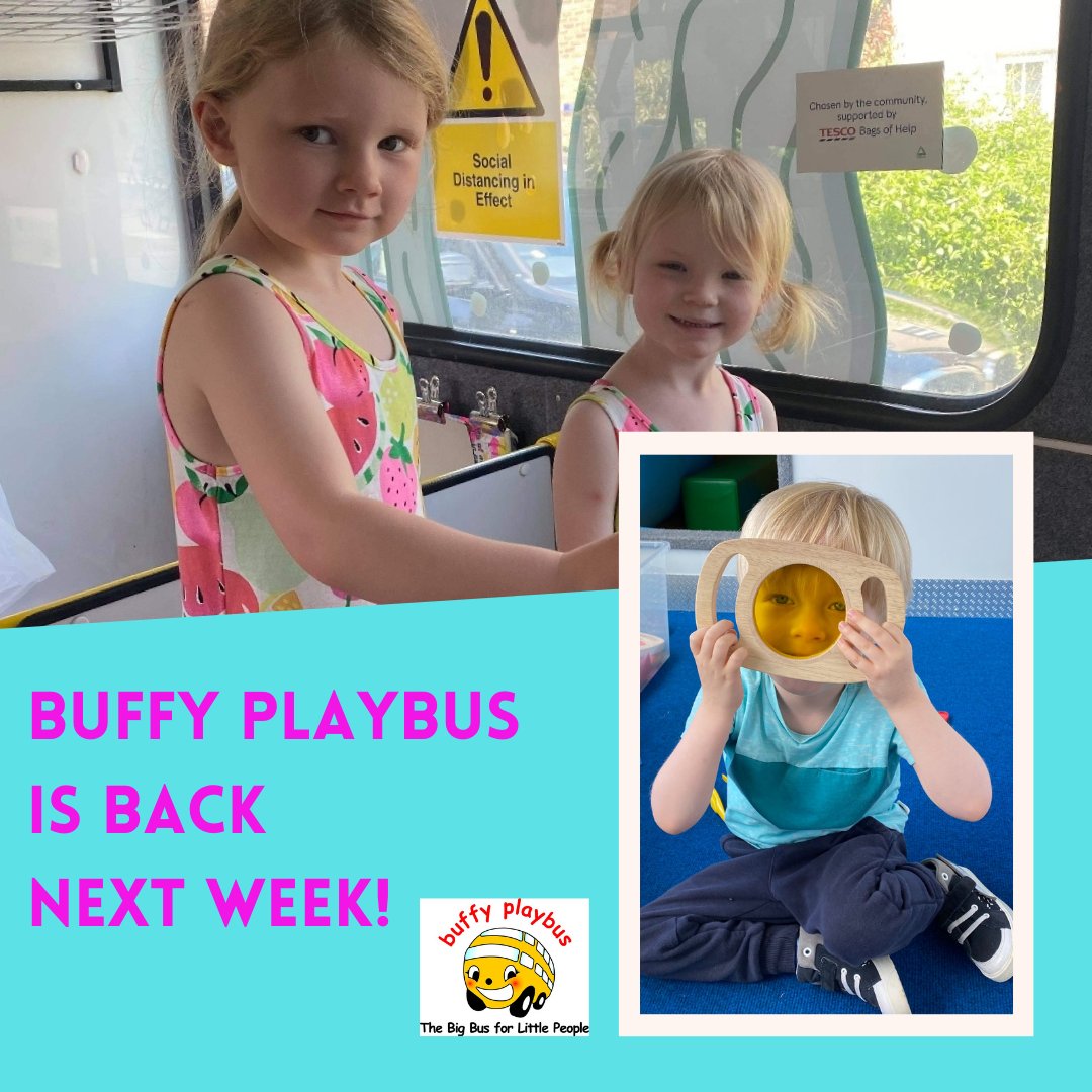 #BuffyPlaybus will be back next week:
👉 Mondays,Great Chesterford #SaffronWalden and Carver Barracks
👉 Tuesdays, Thaxted, Dunmow and Flitch Green
👉 Wednesdays, Saffron Walden, Newport and Stansted
👉Thursdays, Flitch Green, Little Canfield and Takeley
buff.ly/2XGwEOK