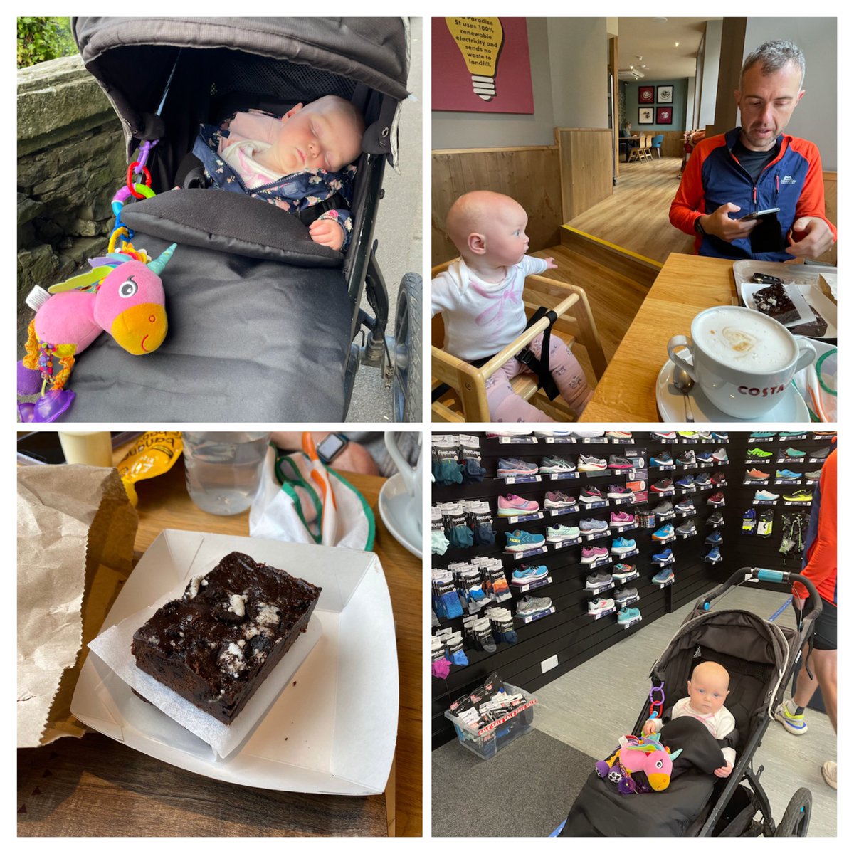 jwetton28's tweet photo. Perfect Friday morning: chatty miles followed by coffee and Oreo brownies with Will and a trip to Run4It. Not looking forward to returning to work in 3 weeks! π #LoveRunning #LoveCake #CostaFriday βοΈ https://t.co/mSVSFc8f3R