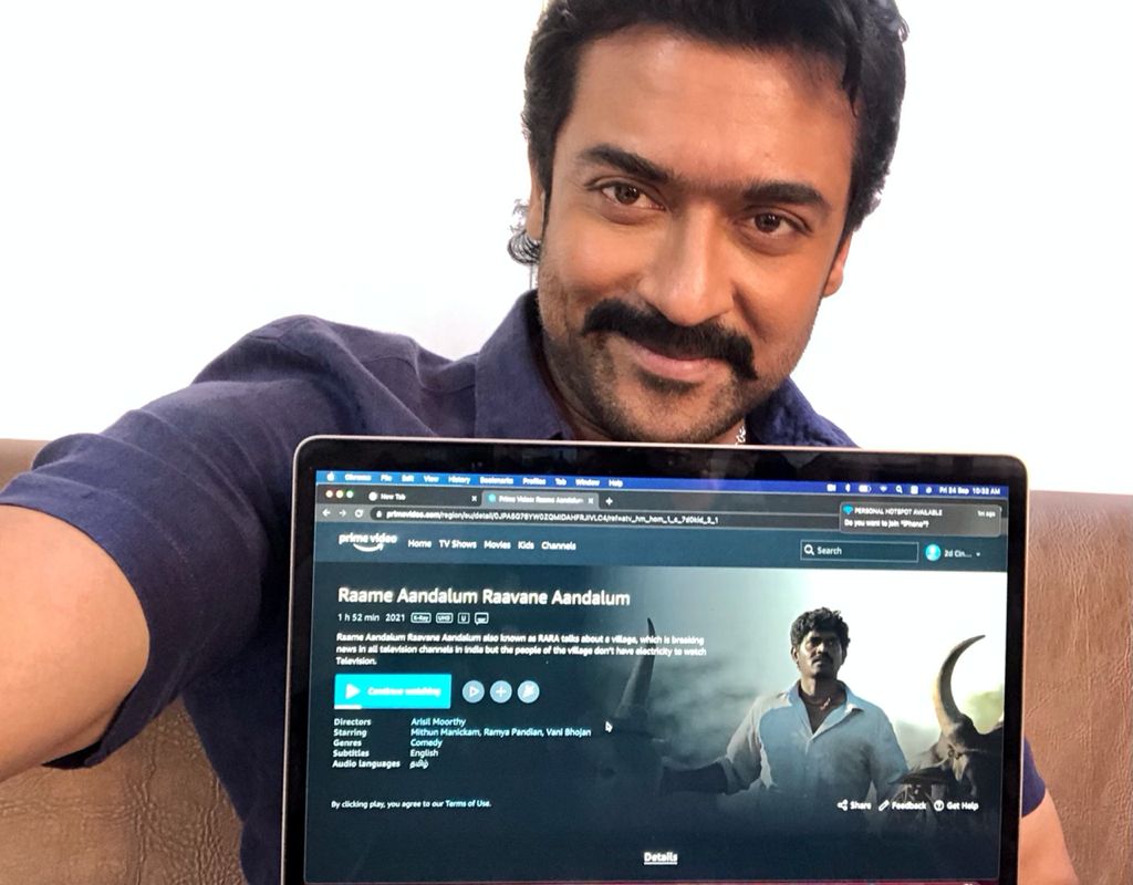 Suriya_offl's tweet photo. This Gem filled our hearts, hoping it will fill your’s too!! I'm proud of the energy &amp; effort our new team has put in!! RARA is out now on @PrimeVideoIN

Watch #RARAOnPrime with family n kids &amp; please do share your thoughts about the film!!!
@arisilmoorthy https://t.co/cXiTWoGQxu