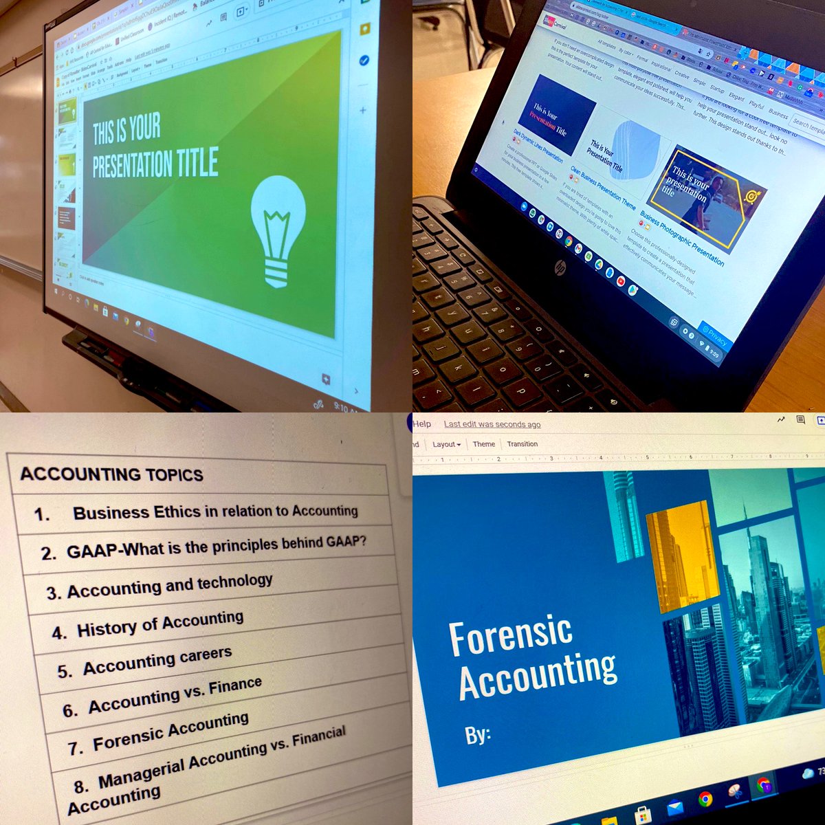 tgrigaslang's tweet photo. Love sharing good old @SlidesCarnival template ideas with Accounting Ss for their accounting topic presentations #DesignElement #BusinessPresentation #PresentationSkills #AccountingClass #HollistonBusinessClass https://t.co/RiMhKbpI7n