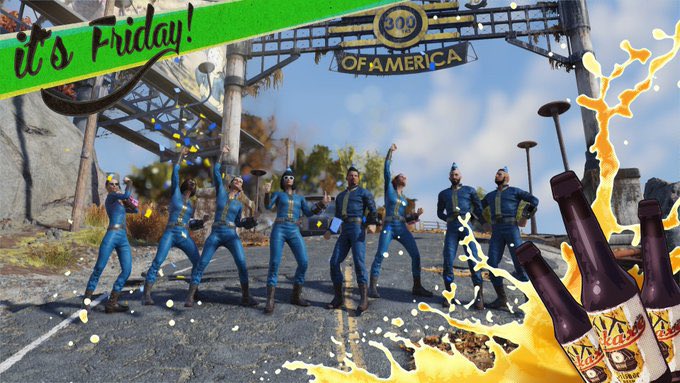 wasteland_dude's tweet photo. You know the drill! Have a great day y’all!
#FridayNightFallout #Fallout76 https://t.co/RkygZTEUL9
