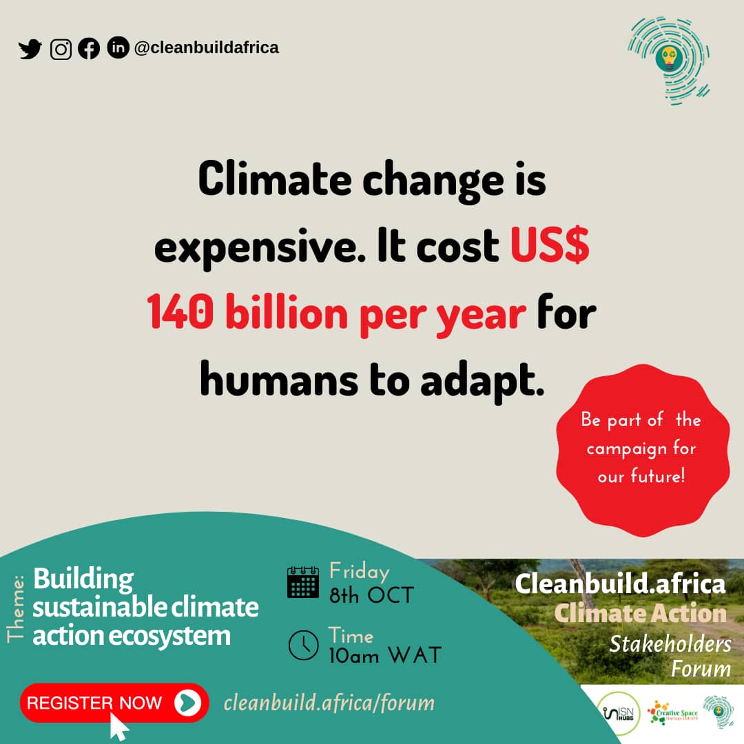cfagbata's tweet photo. Are you interested in eco-friendly lifestyle? Do you want to help create a sustainable cleaner environment?
Join Cleanbuild Africa Climate Action Summit
Register https://t.co/O4WWrpjR03

#CEFAC #cefaclagos #CBAClimateSummit #ecofriendlyafrica #scam https://t.co/NRCwyHvdrC