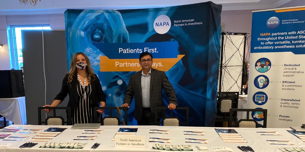 NAPAanesthesia's tweet photo. Drop by our booth at the 2021 Fall #IFASCmeeting to learn how NAPA partners with ASCs to offer versatile, turnkey ambulatory anesthesia solutions. You can also enter to win Apple AirPods! #NAPAanesthesia #AnesthesiaServices #ASC #SurgeryCenter #PatientsFirst #PartnersAlways https://t.co/CzicbminCd
