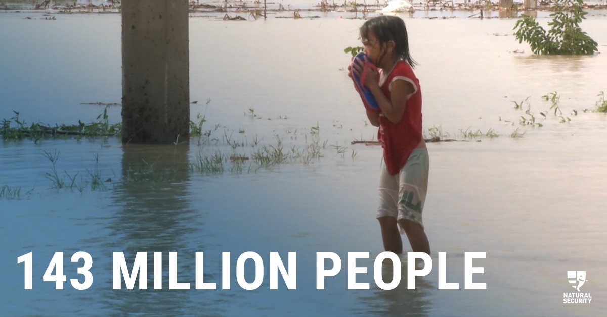 USNaturalSec's tweet photo. By 2050, as many as 143 million people could become refugees due to water insecurity, crop failures and rising sea levels. Here’s how U.S. policymakers can ensure our national security for future generations of Americans: https://t.co/mseTquP6mO https://t.co/NCO44IHyD0