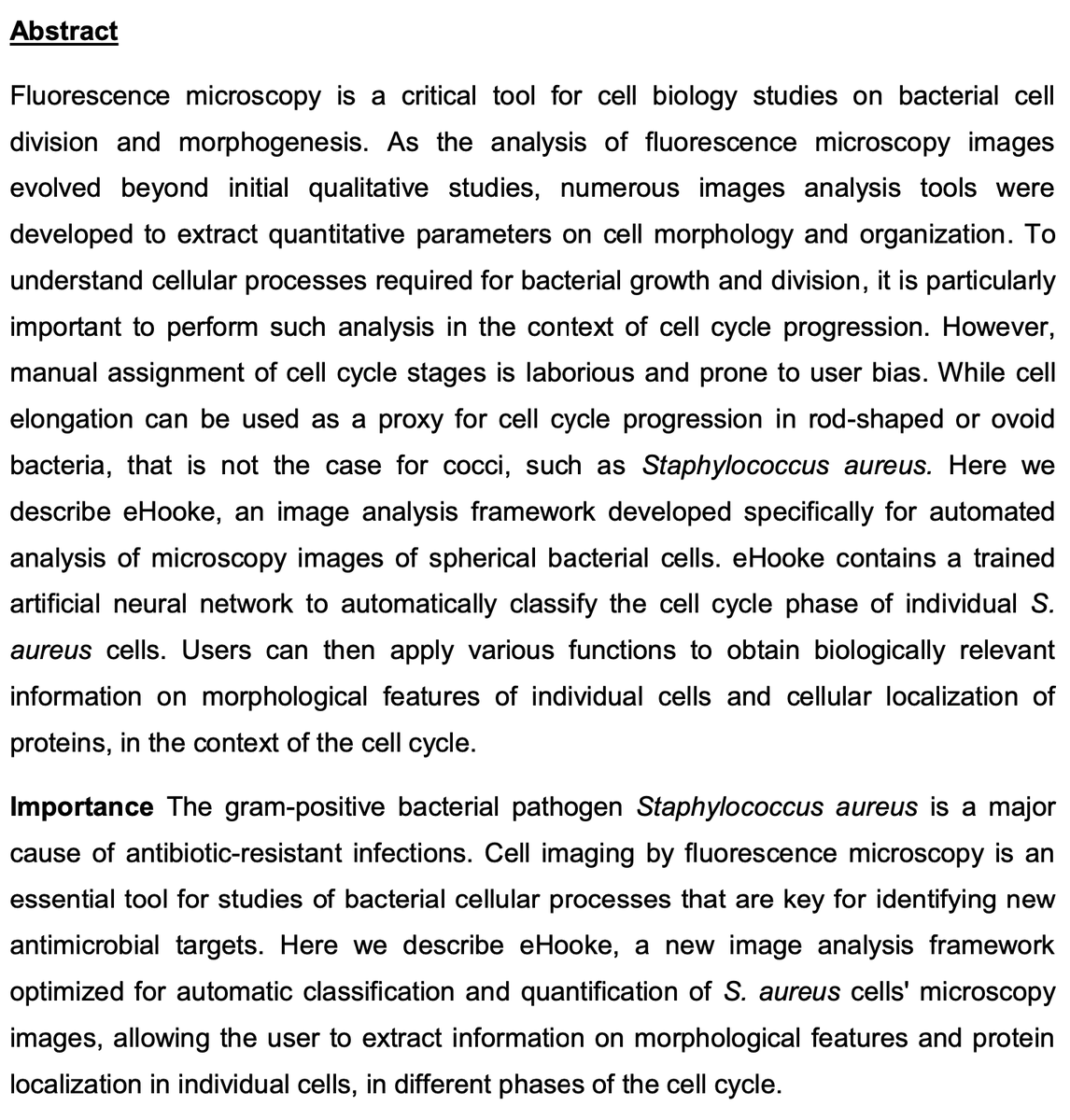 HenriquesLab's tweet photo. π€© @Bruno_MSaraiva's paper describing the development of #eHook is out - a #DeepLearning #Microscopy approach to analyse cell cycle in #Staph! We've had an enormous pleasure working on this with @PinhoLab and colleagues. Check it out...
https://t.co/NvqRVXhkod https://t.co/dqs9cCf05U