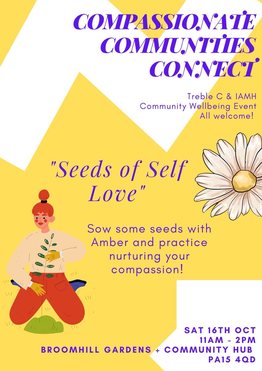 ForInverclyde's tweet photo. Have a wee look at the great activities and workshops available at our big wellbeing event with @SuzieYMA @InWorkHub Sat 16th Oct ALL WELCOME! 🐝
#whatsongreenock #whatsoninverclyde #youmatteralways #wellbeing #MentalHealthAwareness https://t.co/TKO6ByPTkA