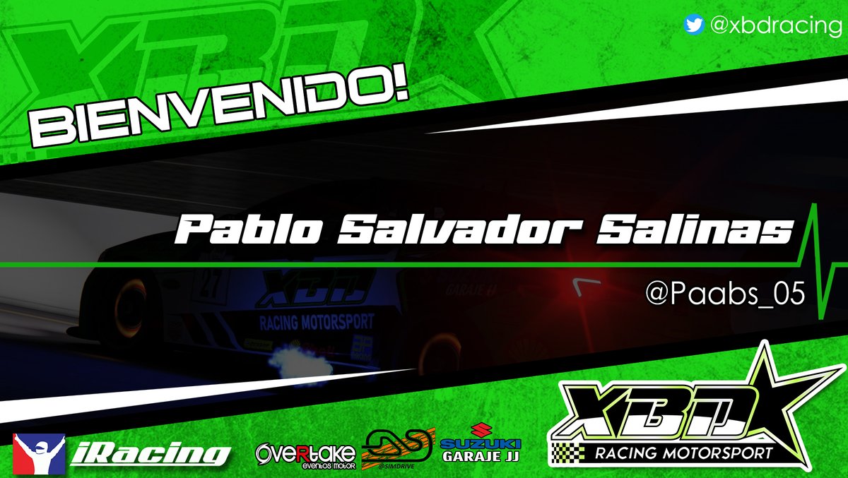🗞️Cerramos las presentación con la llegada de <a href="/Paabs_5/">Pablo</a>, piloto muy talentoso y con un potencial brutal 🗞️

¡Bienvenido Pablo a tu nueva casa!

De momento cerramos la presentaciones, pero quien sabe si falta alguna bomba más por llegar 💣💣 😎🙄

#GreenPower #GoXBD