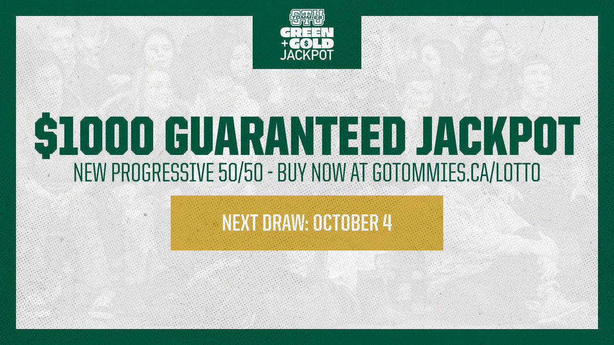 Have you purchased your tickets into our new Tommies Green &amp; Gold Jackpot?

Guaranteed Jackpot of $1000 in our First Draw on Monday October 4th

Tickets are $5 each and we draw on a bi-weekly basis!

All funds raised support our Tommies STUdent-athletes
