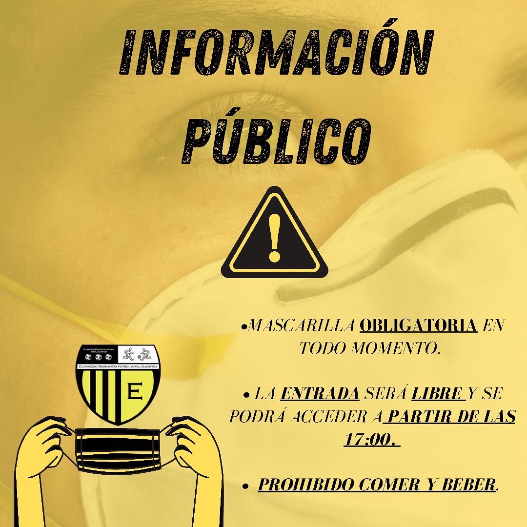 🔥HIRUGARREN MAILA • TERCERA DIV.🔥

▪️Jornada 2. jaurdunaldia▪️

🆚 <a href="/SanturtziFede/">F.S Santurtzi</a> 
🕠17:30
📍Polideportivo • Elorrio • Kiroldegia

👋🥁Zuen laguntza ezinbestekoa izango da  garaipena lortzeko.

🖤💛Goazen Elorrioko 💛🖤

 #elorrioko #aretofutbola #futbolsala #futsal