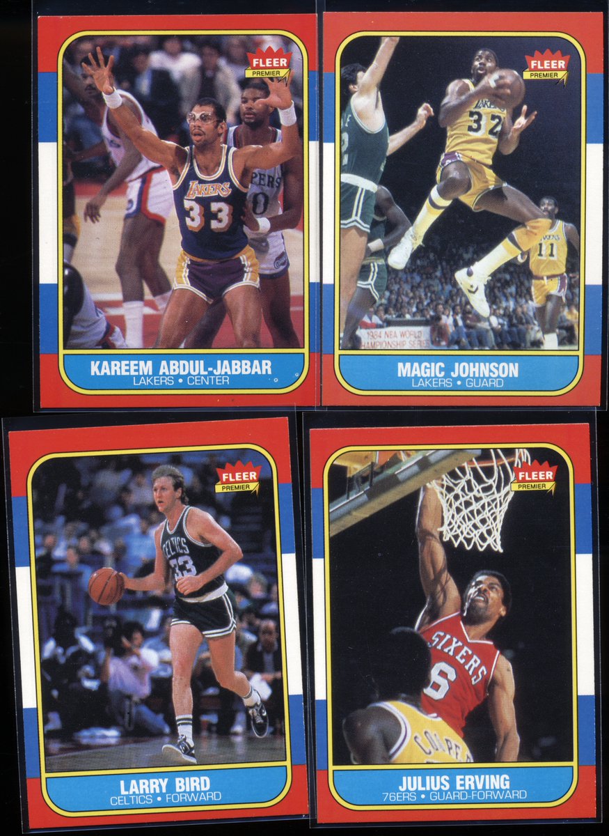 Want to win a free spot in the '86 Fleer set break? To enter for a chance to win, retweet and reply, letting me know which NBA card (any year, any issue) is your favorite. Broadcast Sun night @ 9 PM CDT. 
burlssports.com/products/1986f… 
#collect #thehobby #sportscards #vintage #fleer