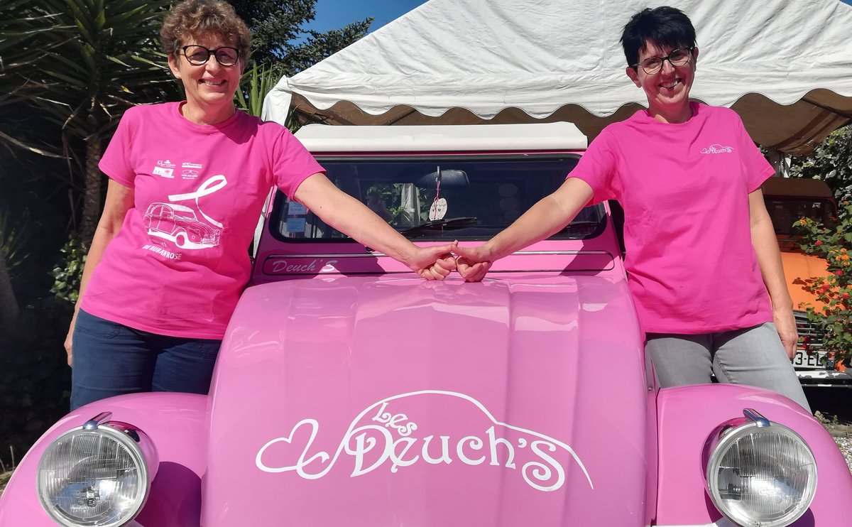 viaOccitanieTV's tweet photo. #Gard Le Rallye des Deuch's part demain de #PortCamargue 🚗 Trois 2CV roses vont traverser la France pour faire passer leur message : #CancerTousConcernés https://t.co/39xyyoTRpk