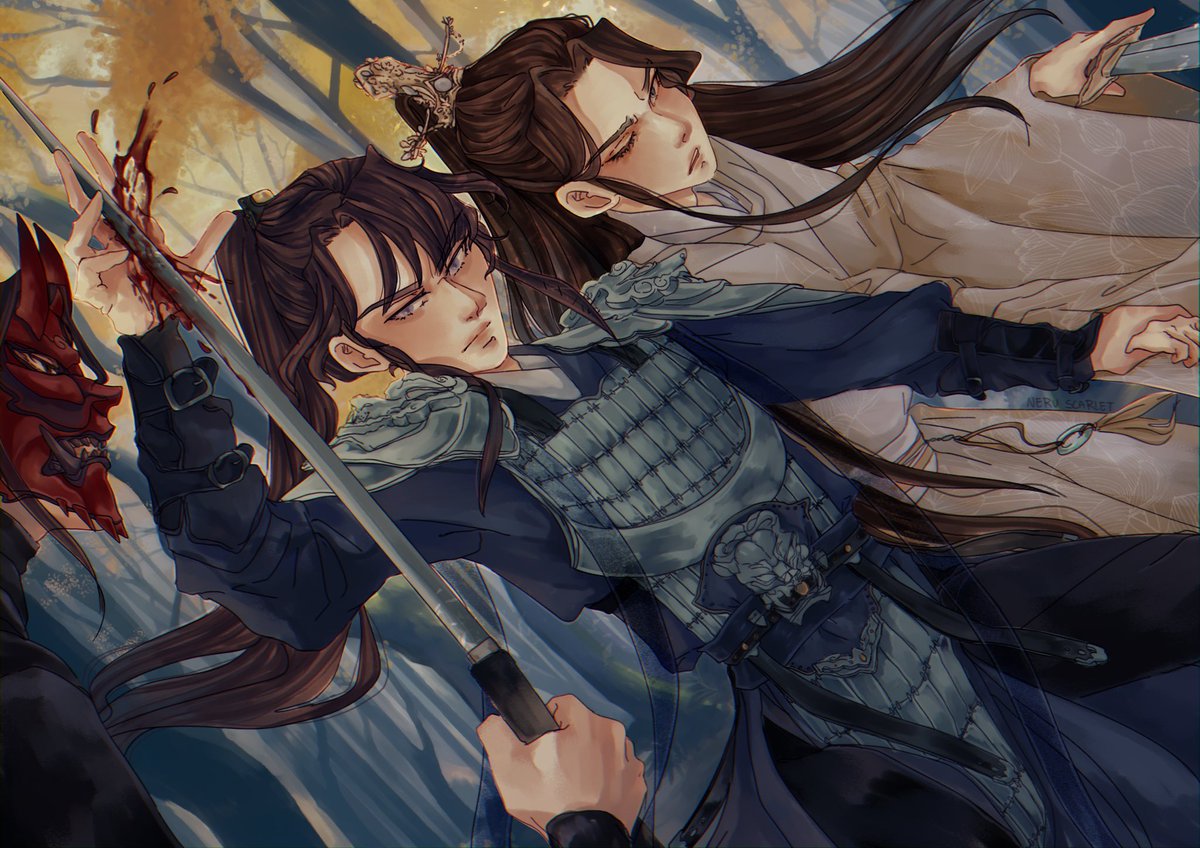 Neru_Scarlet's tweet photo. 龙飞凤翔
Fic by @cylnire 
A Ranwan Historical AU ✨
https://t.co/5sMFaWom2e

Excited to share our @2hamidibang  Collab!!
Be sure to check @chapter_56 for their beautiful art for the fic as well 🥰

More art posts below and fic link  vvv

#二哈和他的白猫师尊 #2ha https://t.co/TsVezeHC4x