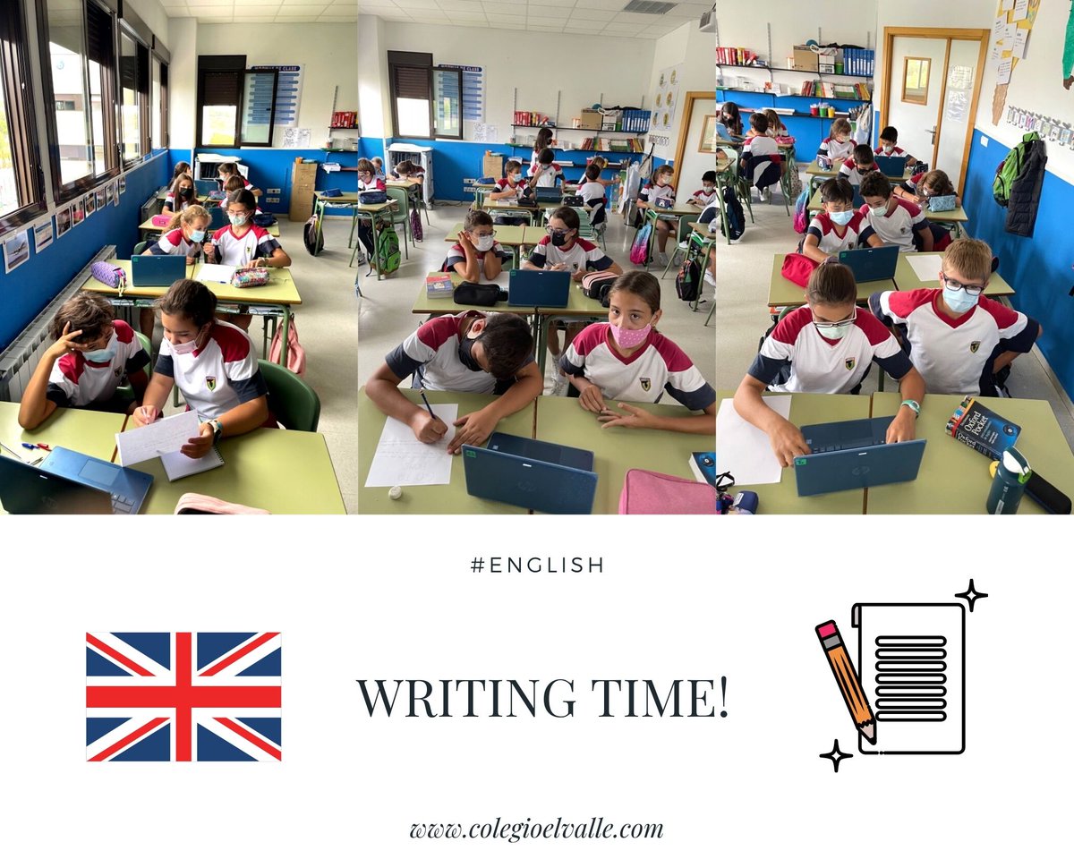 ColegiosElValle's tweet photo. Writing time! ✍️👩💻
Your teacher has asked you to #writeastory. Your story must begin with this sentence:
“ I was excited and nervous as I got the train…”
Use #PastSimple and #PastContinuous
#ColegiosElValle #English #6EPF #EducaciónPrimaria #SCH https://t.co/eFvatWXpAR