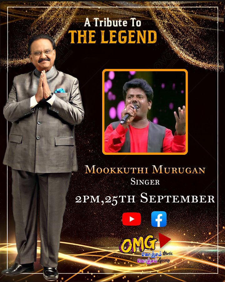 omgtamilradio's tweet photo. A tribute to the legend SPB on 25th September @ 2 pm (IST), 4.30( Malaysia & Singapore)
#legendspb #spbalasubramaniam #omgradio #omg_tamil https://t.co/vCgx6J4ysk