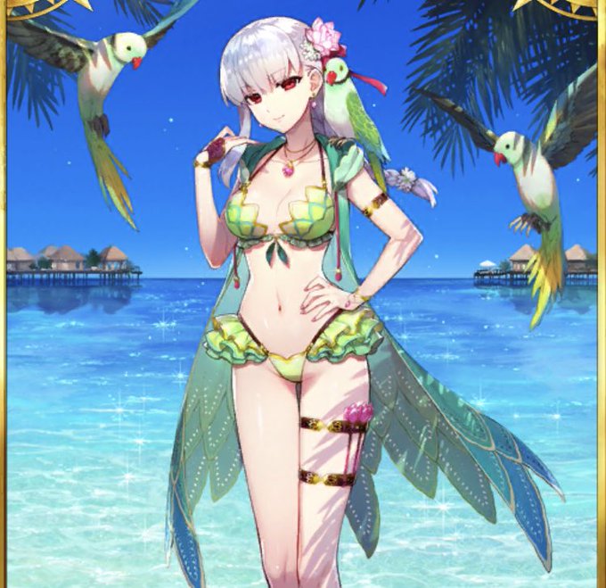 では水着カーマ描きます。平伏したい豚の皆様は少々お待ちください 