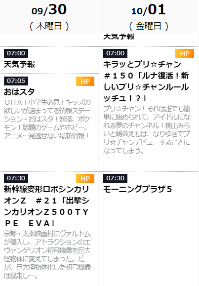 Localanimeinfo アニメなどの放送情報 統計メイン Wtvテレビ和歌山公式番組 表でも おはスタ に 終 マークが付きましたのでお知らせ致します これで 関西独立局3局一斉打ち切りが確定です
