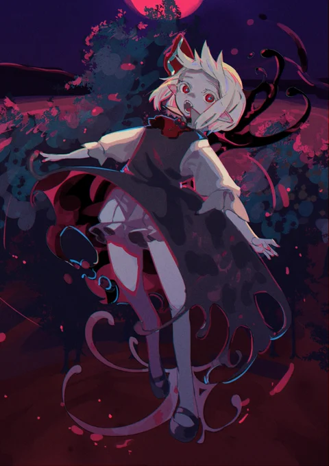 #深夜の真剣お絵描き60分一本勝負 
ルーミア 