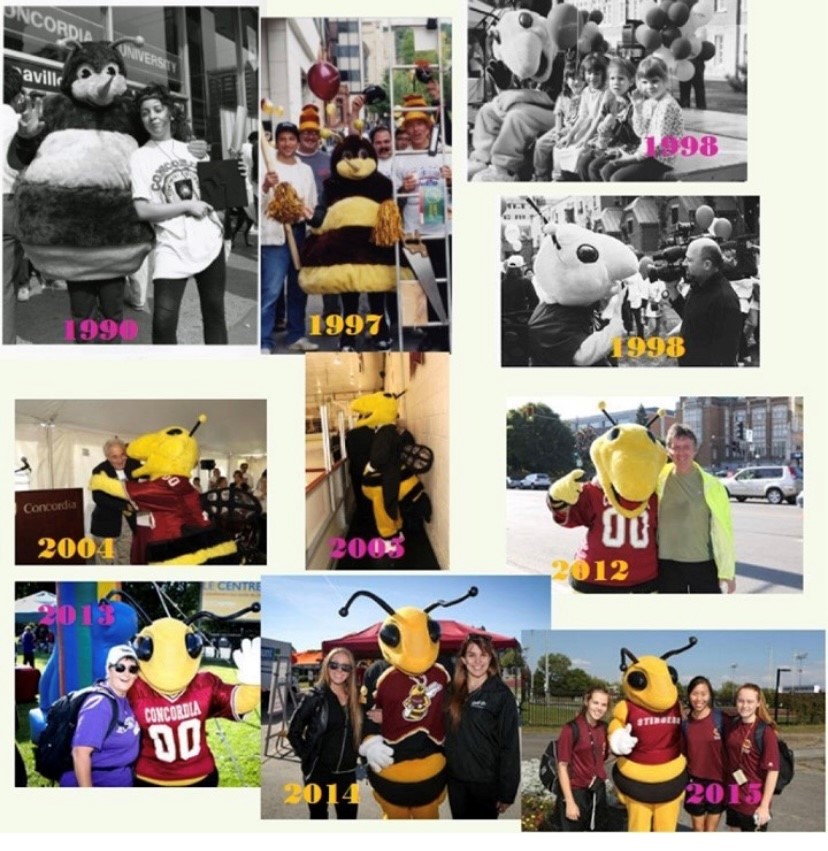 CU_Archives's tweet photo. Shuffle 32 starts today! Year after year, when Shufflers complete their walk, Buzz has been there to greet and congratulate ๐. 2021 marks the 2nd virtual shuffle, sans Buzz, which impels us to look back at the mascot's costume evolution. #CUShuffle #CuArchives #fromthearchives https://t.co/X28EY9a4Rk