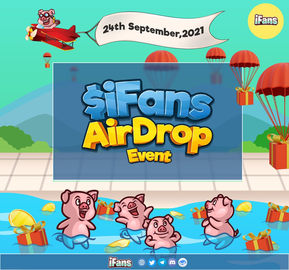 ifanstoken's tweet photo. The $ifans airdrop event is now live!!

> https://t.co/hp0pCncEiq to secure your tokens.🐷

visit https://t.co/Y4Q6to5ViK for more info.

#DeFi #Airdrops #CryptocurrencyNews #Crypto #launch #CryptoNews #cryptocurrency #Definews #AirdropCrypto https://t.co/q5S5Q7Zltr