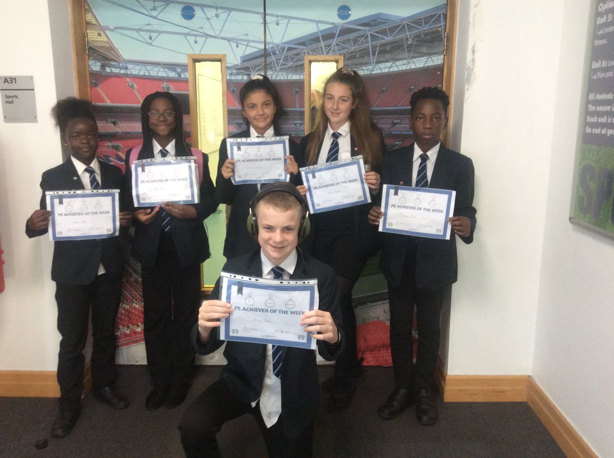 A massive congratulations to Wabiwa, Ayola, Jamilia, Miley, Emmanuel and Finlay for being this weeks PE Achievers of the Week! #Excellence #Pride #Ambition