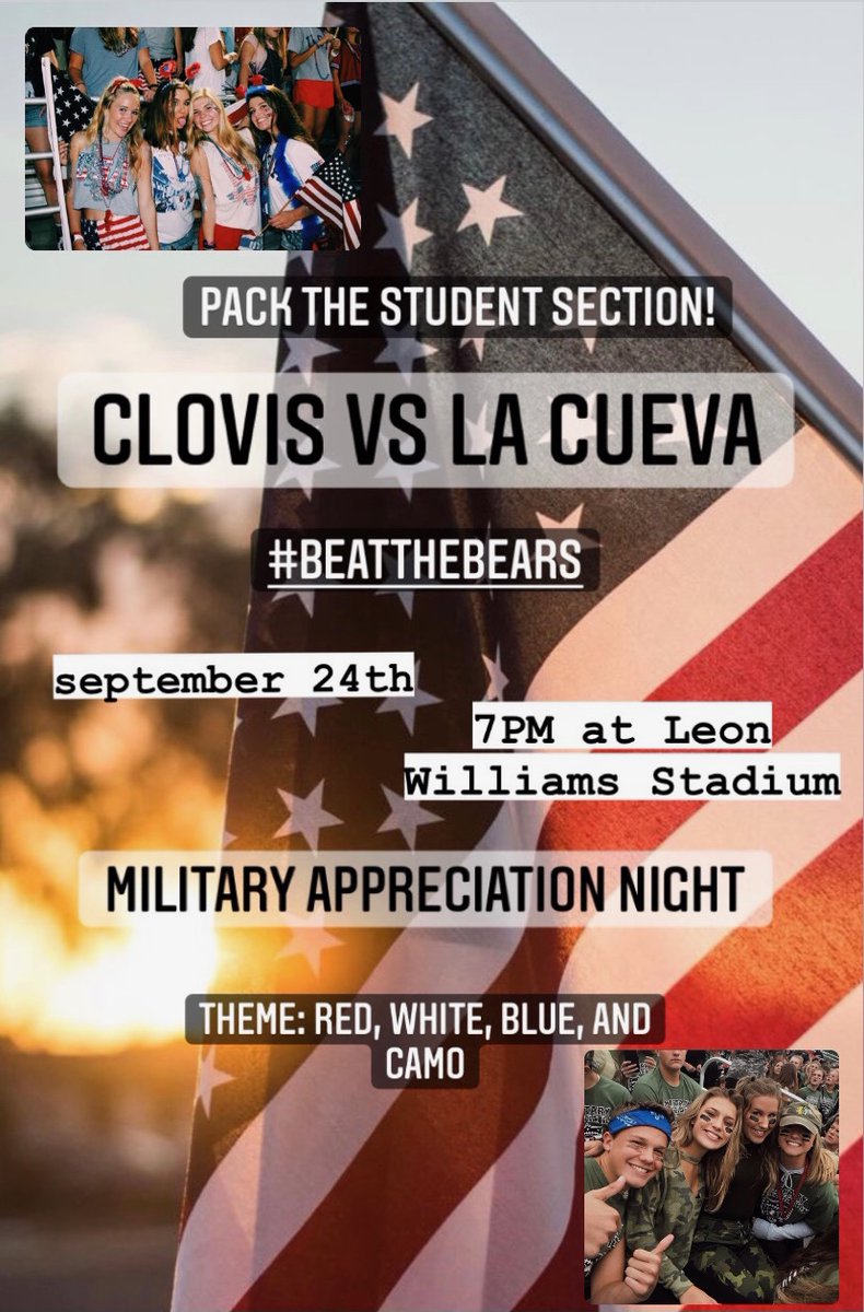 ClovisCouncil's tweet photo. Tonight is the night! JOIN US FOR MILITARY APPRECIATION NIGHT! As a special thank you to our local military members, admission to Friday’s game will be free to active or retired military members with military identification. https://t.co/9qvmpynIuu