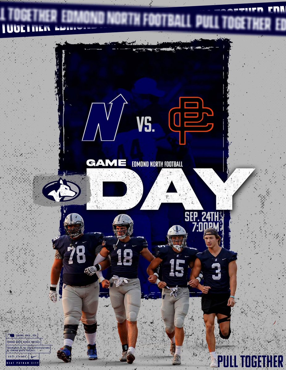 It’s Game Day #HuskyNation 

7:00 Kickoff 
@ Husky Stadium 
Vs the PCO Pirates 

Come out and support as the Huskies look to start 1-0 in district play. 

#PullTogether