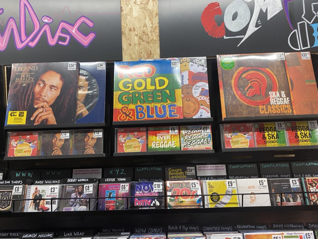 hmvSolihull's tweet photo. Heading to the Solihull Food and Drink Festival this weekend? 

We hear there’s also Rum and Reggae! 

Pop in and check out our reggae section instore and keep the party vibes going 🇯🇲 🎶 ☀️ 

#localevent #solfoodfest @SolihullBID https://t.co/mWTEXQgH8C