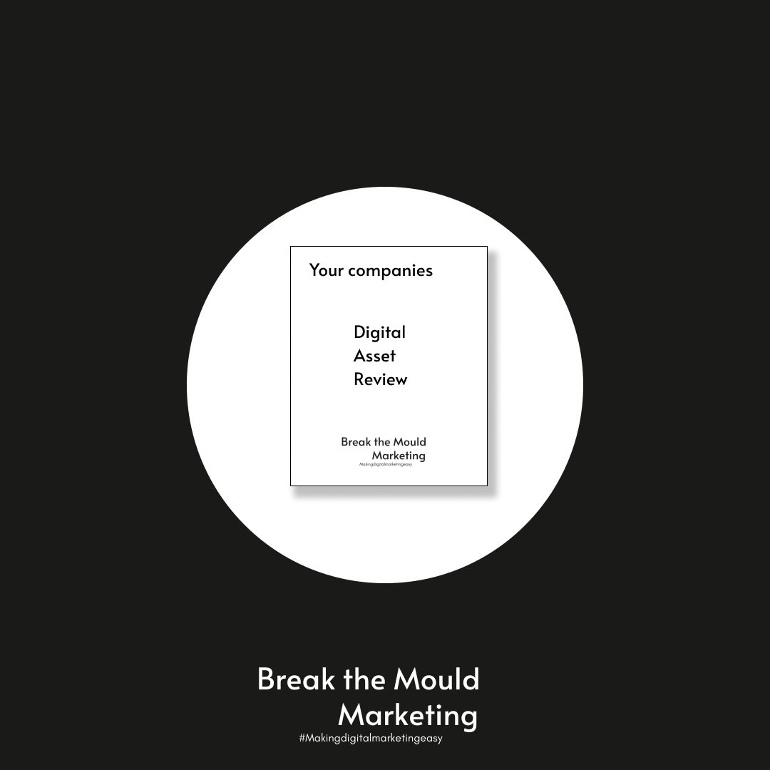 breakthemouldma's tweet photo. A deep dive into all your current Digital strategy to prepare your company or brand for #DigitalSuccess #Exclusive to BTM #DigitalAssetReview https://t.co/o10SxpCTly
#DigitalMarketing #MakingDigitalMarketingEasy https://t.co/S81fnE5Xuk
