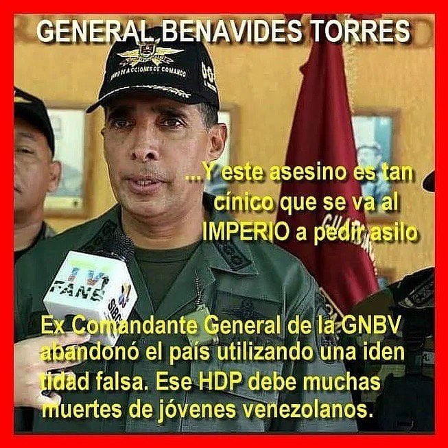 freddyzur's tweet photo. ESBIRRO DE LA DICTADURA GENERAL BENAVIDES TORRES ESTA SOLICITANDO ASILO EN #EEUU https://t.co/30mSZlfRhe