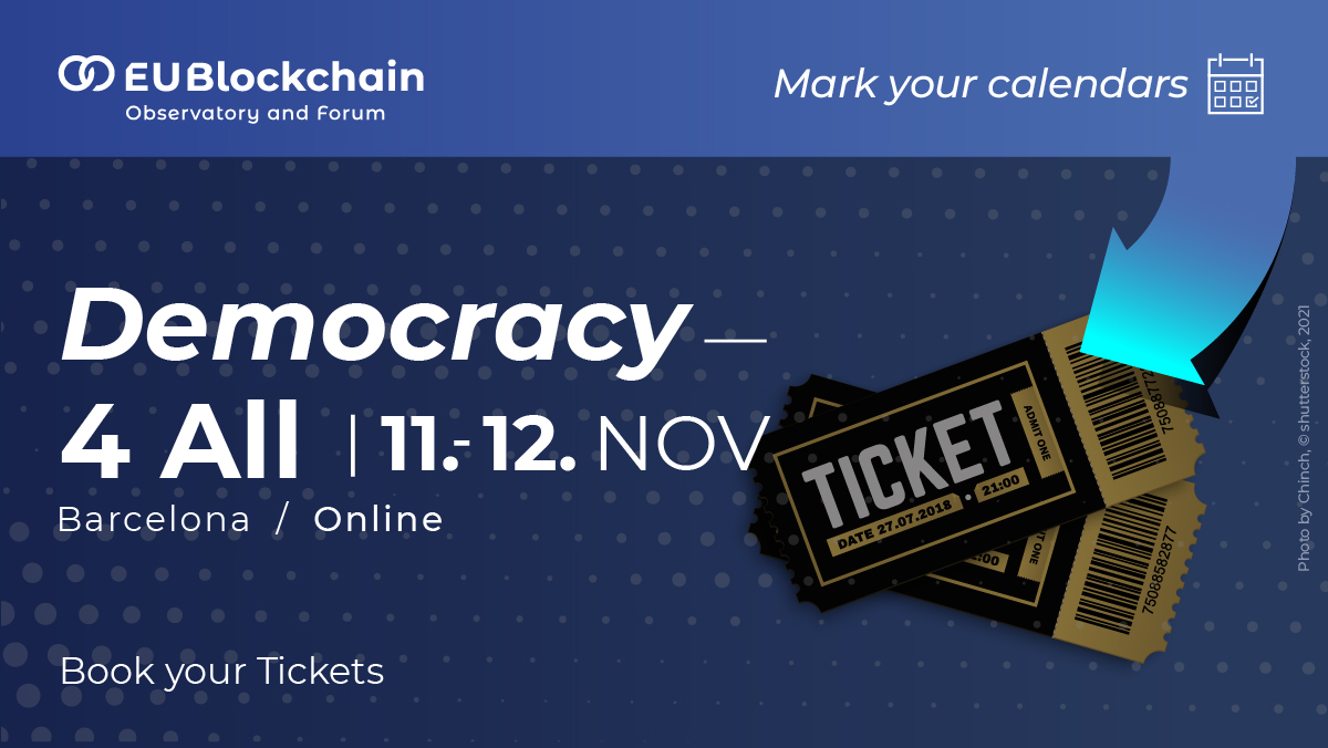 📣 <a href="/D4Aconf/">D4A Conference</a>, the highly anticipated #blockchain-themed conference co-organised by the #EUBOF, is approaching fast! Have you booked your tickets yet? 
Hurry up! 👉 bit.ly/3fuatS5
#D4A2021 #D4A #EU4Blockchain