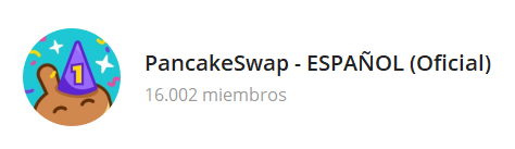 Llegamos a los 16000 miembros en nuestro Grupo de Telegram!! 🥳🎉

A punto de cumplir un año desde que el grupo se creó, muchas historias contadas, muchos usuarios ayudados, miles de momentos compartidos.

Gracias a todos!!
t.me/PancakeSwapES