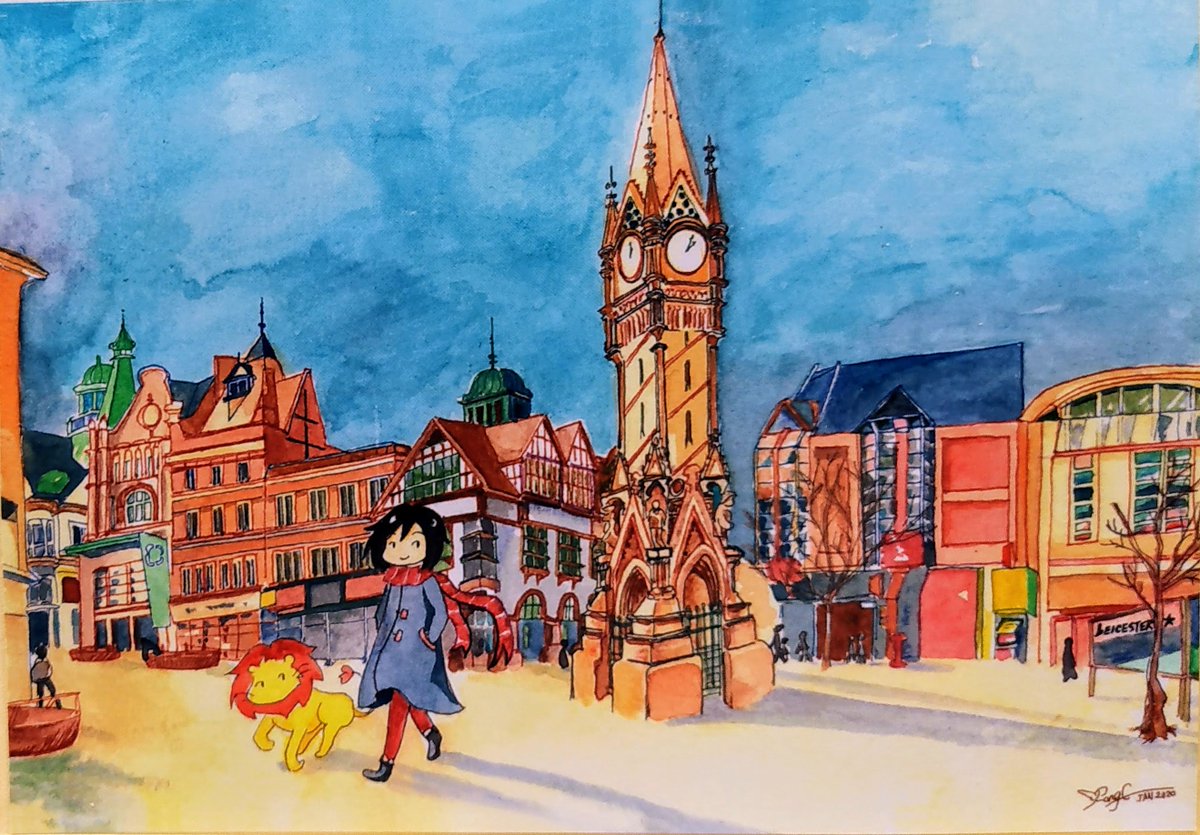 LeicsMusStud's tweet photo. We will soon be welcoming this year's #Museumstudies and #AMAGS students๐๐
We love this picture of an AMAGS student exploring Leicester, drawn by one of our alums - Rong Chan @FallForRandom https://t.co/ebumDB5dhg