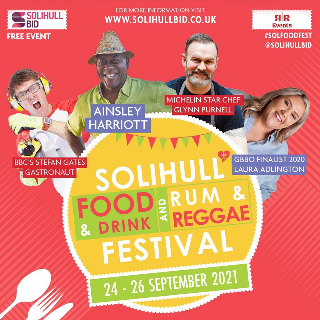 AinsleyFoods's tweet photo. Looking forward to the Solihull Food &amp; Drink Festival tomorrow! I’ll be cooking recipes from #ainsleysgoodmoodfood and signing copies of the book! See you there 😊🙌🏾 xx @SolihullBID https://t.co/RBqGTKOGBf