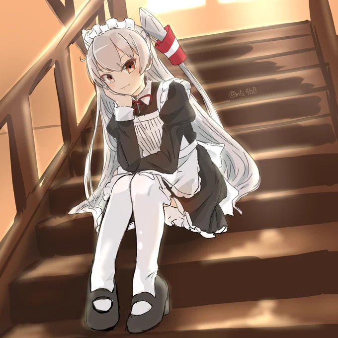 メイド艦娘ちゃんかわいい～!って画像をたくさん描いています
#イラストを4枚貼ると秋風に乗って絵柄を好いてくれる人の元へ届くらしい 