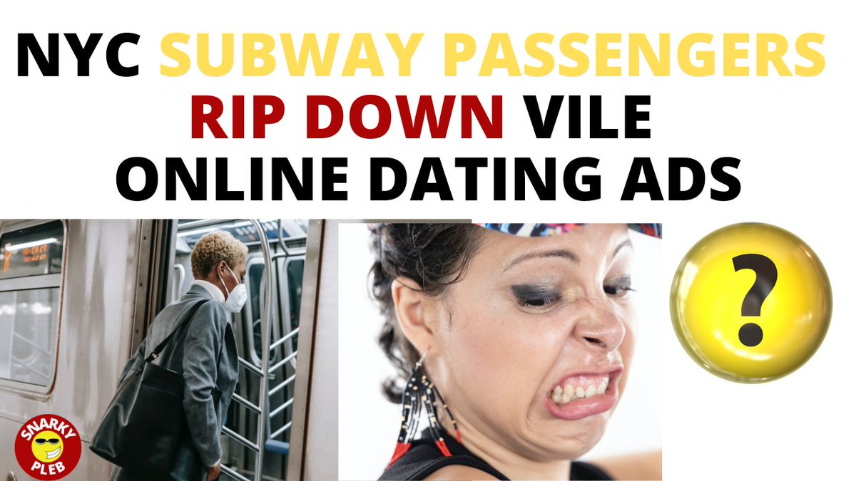 SnarkyPleb's tweet photo. NYC Subway Passengers Rip Down Sexually Explicit Dating Ads from Train Walls
https://t.co/oqkXW9cGDL https://t.co/c2Prs5i5Ou