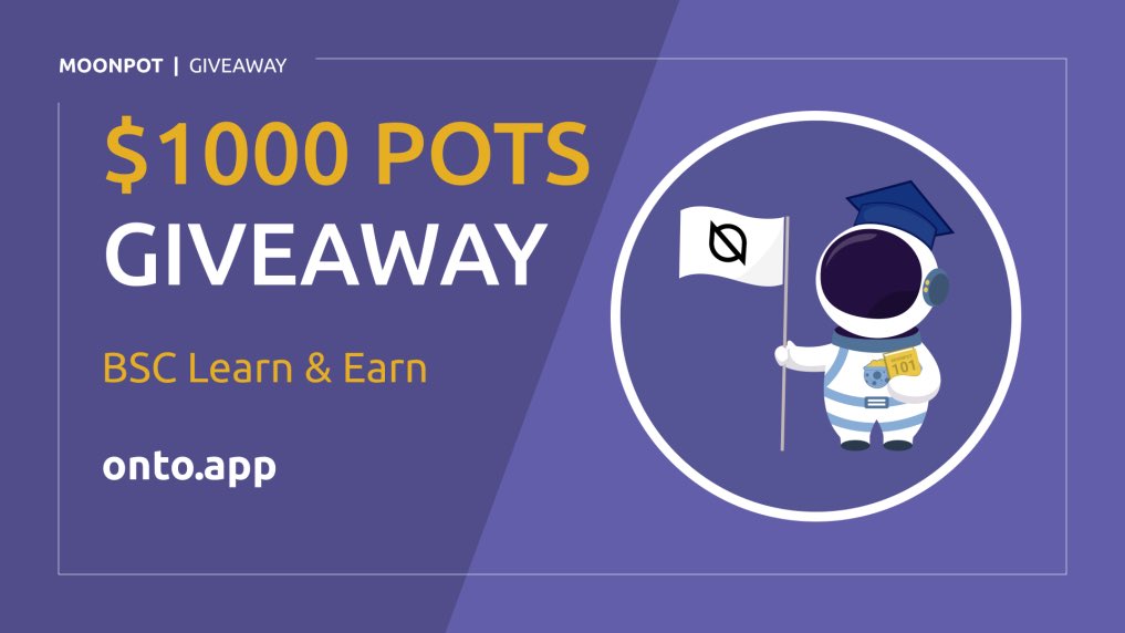 moonpotdotcom's tweet photo. Third $1000 $POTS Giveaway

#BinanceSmartChain Learn &amp; Earn:

🌕 Follow @moonpotdotcom &amp; @ONTOWallet 
🌕 Retweet &amp; Tag 3 Friends
🌕 Deposit at least 1 $POTS at https://t.co/mwFW3VB7M7 from the Onto App

Enter 👇

https://t.co/uq8Ts91tQC

Download 👇

https://t.co/Ez5kFFRyNq https://t.co/KckWE9iYgW