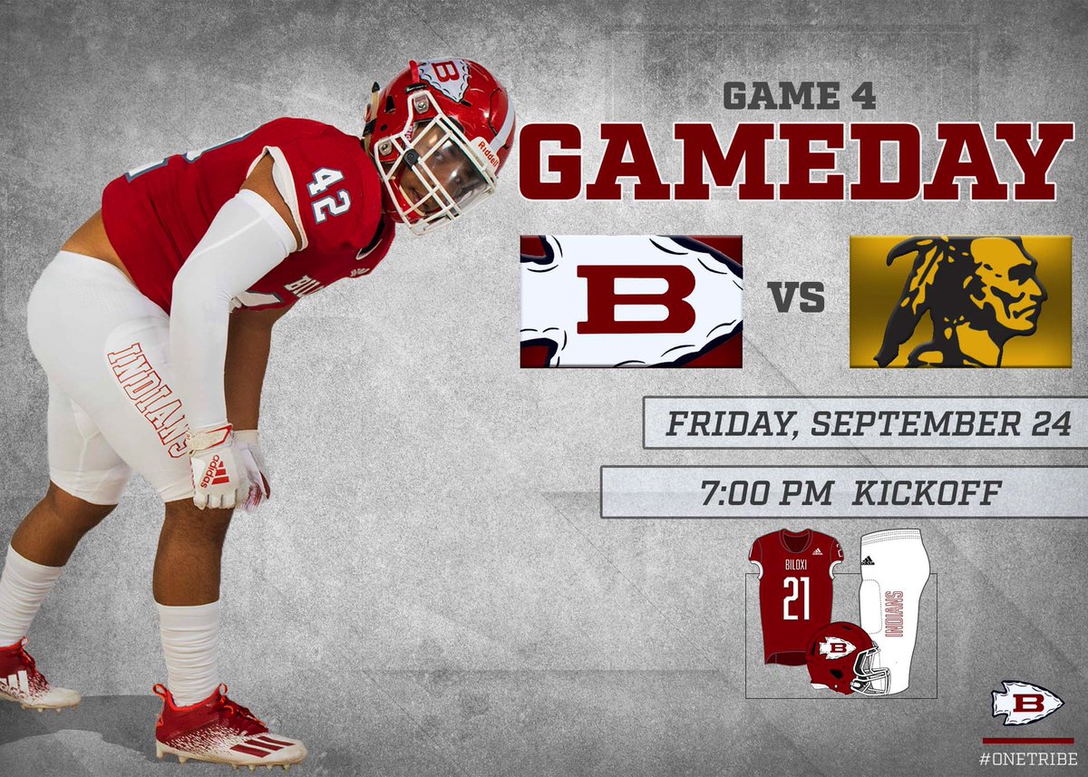 BiloxiFB's tweet photo. District Play Starts Tonight!
𝗧𝗵𝗲 𝗧𝗿𝗶𝗯𝗲. 𝗪𝗮𝗿𝗿𝗶𝗼𝗿𝘀. 𝟳𝗽𝗺.

WEAR WHITE! 

#BlxIndianNation | #OneTribe🏹 https://t.co/kNf0ukGx04