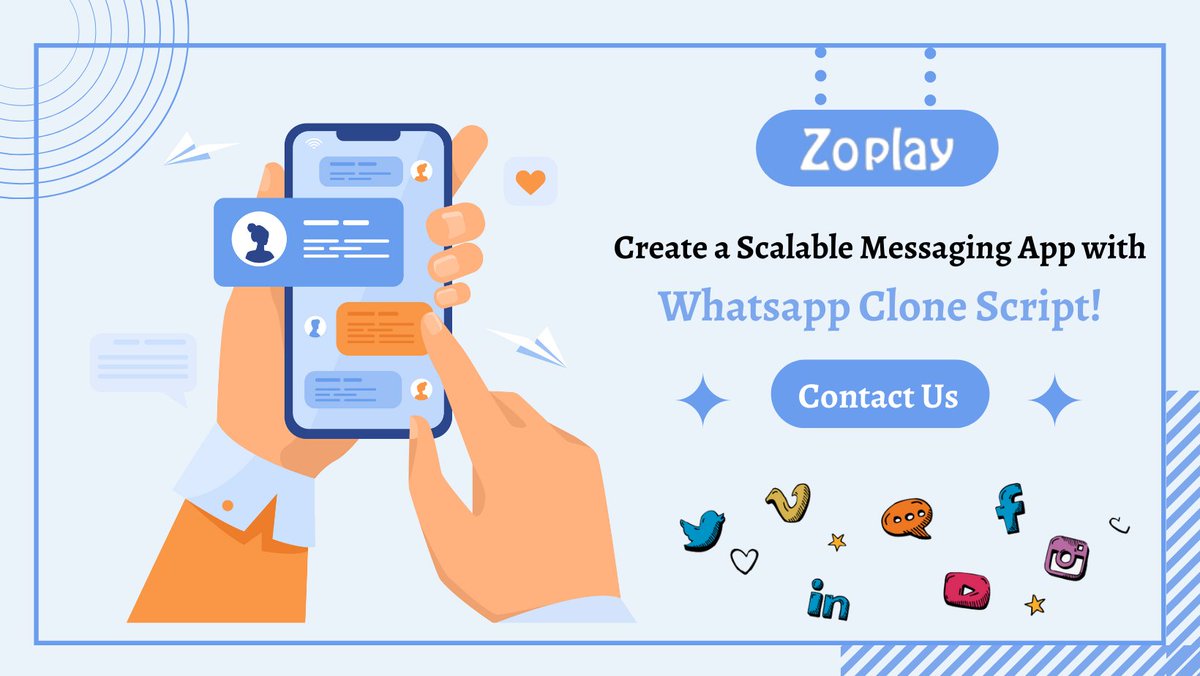 ZoplayCom's tweet photo. Enterprise Chat App with Secure Messaging &amp; Global Accessibility - https://t.co/QZInx8mXp3

#whatsappclone #whatsappcloneapp #cloneapp #instantmessagingapp https://t.co/NRtQhcYEf5
