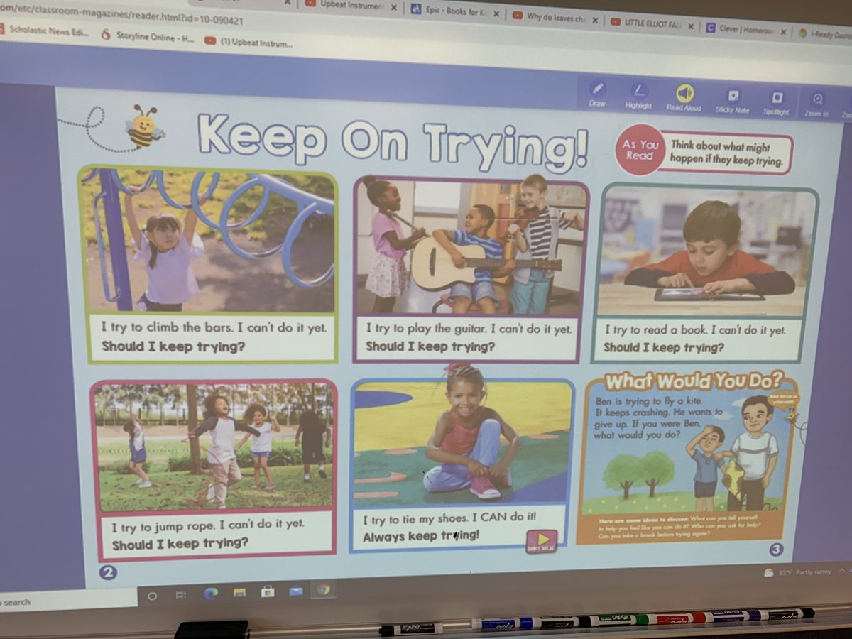 MrsWeiss1st's tweet photo. Never give up!! First graders learned about having a growth mindset with our Scholastic News today! What are you still learning to do?? 🤩 @CoolidgeCougars https://t.co/shaXBP29C1
