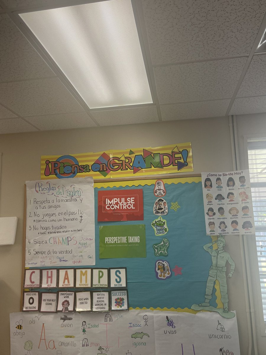 TheSpeducator06's tweet photo. I saw some awesome CHAMPS displays today!  My bilingual kinder PBIS system is awesome!  Thank you Ms. Green! #LifeHabits #LifeHabitsCoach @Life_OCE @lifeschools https://t.co/7SAe1RjhUP