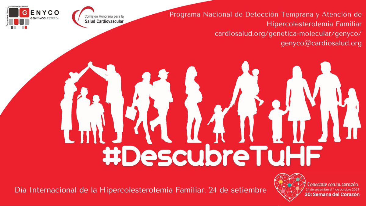 Programa GENYCO (@genycoprograma) on Twitter photo Hoy es el Día Internacional de la #HipercolesterolemiaFamiliar. La #HF es una enfermedad hereditaria que se expresa desde el nacimiento y cursa con un aumento en las concentraciones plasmáticas de colesterol. #DescubreTuHF #RedHF <a href="/SemanaCorazon/">Semana del Corazón</a> <a href="/SUC_cardiologia/">Sociedad Uruguaya de Cardiología</a> Hoy es el Día Internacional de la #HipercolesterolemiaFamiliar. La #HF es una enfermedad hereditaria que se expresa desde el nacimiento y cursa con un aumento en las concentraciones plasmáticas de colesterol. #DescubreTuHF #RedHF <a href="/SemanaCorazon/">Semana del Corazón</a> <a href="/SUC_cardiologia/">Sociedad Uruguaya de Cardiología</a>
