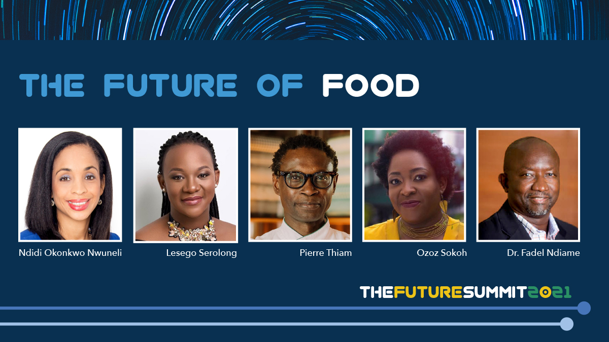 #FutureSummit2021 will provide fertile ground  to discuss the future of food w/ <a href="/ndidiNwuneli/">Ndidi Okonkwo Nwuneli</a> - <a href="/sahelconsulting/">Sahel Consulting</a>, <a href="/LesegoSerolong/">Lesego Serolong Holzapfel</a> -<a href="/Bokamoso_Foods/">Bokamoso Foods</a>, @chefpierrethiam, <a href="/Kitchnbutterfly/">Ozoz Sokoh | Kitchenbutterfly</a> &amp; Dr. <a href="/JJilanka/">Fadel Ndiame</a> - @AGRAAlliance 🙌

✅ cvent.me/K0GR35?RefId=T… ⬅️

#FoodSystems #Africa #SDG2