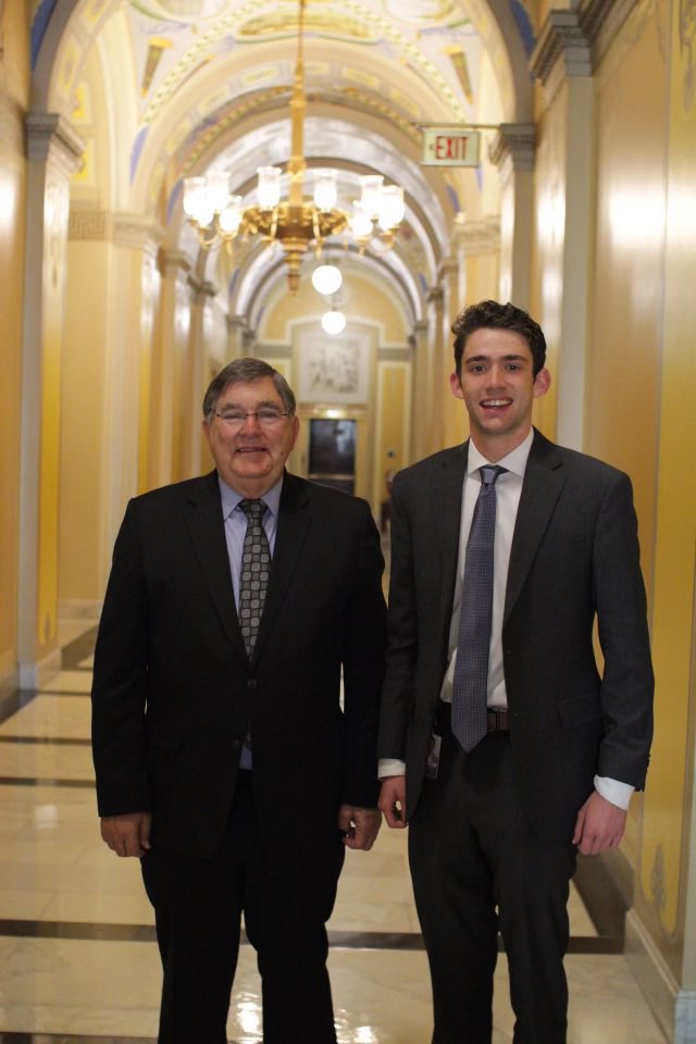 WesUp's tweet photo. Landry is doing an internship on Washington DC this semester. This morning he got to have breakfast with Congressman Burgess.  Super proud! https://t.co/7AzGG3mUxh