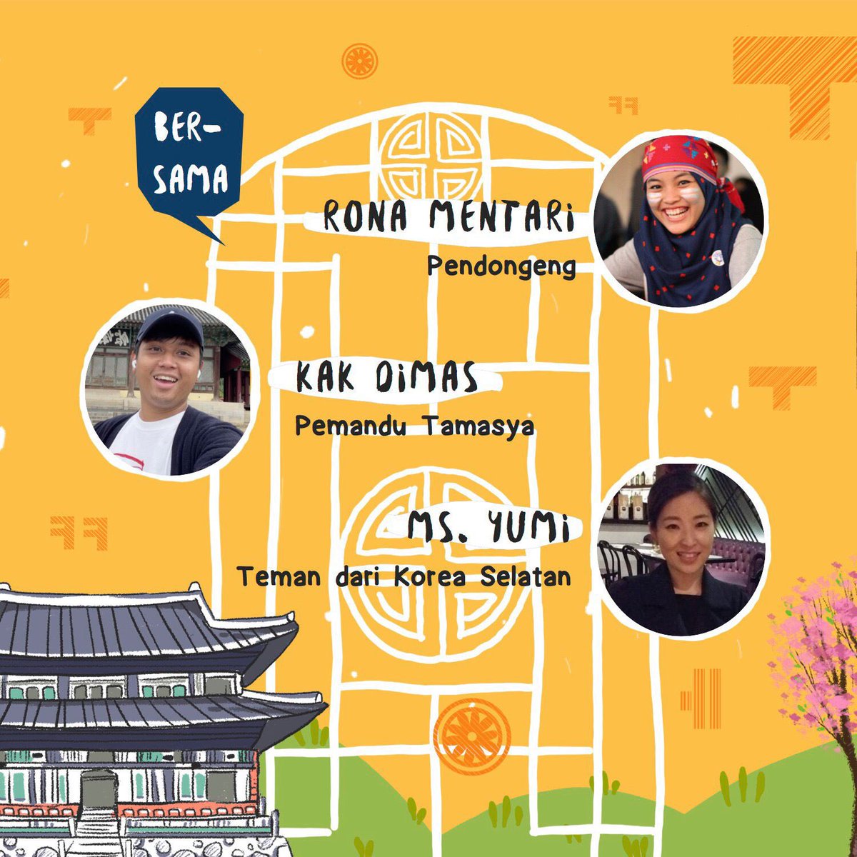 Ronamentari's tweet photo. Daripada di rumah rebahan, mending ikut Tamasya Virtual ke Korea Selatan 🌝 Ajak ponakan dan anak-anak tetangga seru-seruan ikut tamasya virtual, dengerin dongeng, dan belajar bareng disini. Tiketnya gratis! Kajaa! Kali aja bisa ketemu yg mirip #HYUNJIN #BTS #parkseojoon 😆 https://t.co/tzC3fcGcnL