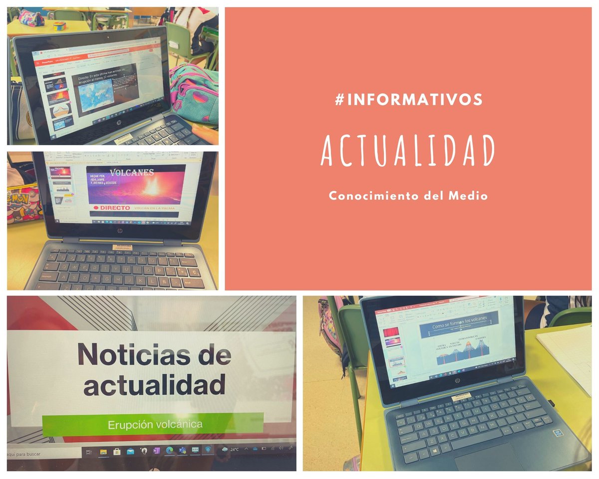ColegiosElValle's tweet photo. En #ConocimientodelMedio en #6EPD estamos trabajando con noticias de #actualidad: El volcán de la Palma 🌋 Estamos buscando información para exponer nuestros informativos 👩💻
#ColegiosElValle #EducaciónPrimaria #SCH https://t.co/SbG7zq1Kua
