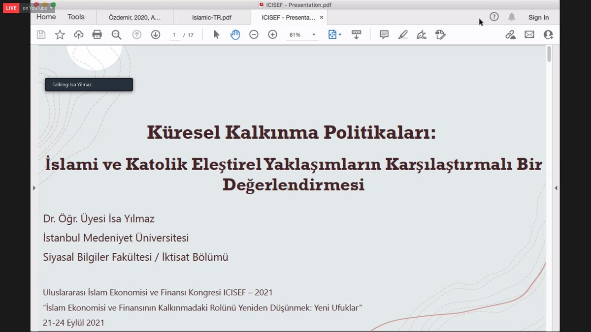 icisefsau's tweet photo. The 14th Session!

Topic: Islamic Economic Development (Turkish) 

Chair: Dr. Sercan Karadoğan

Speaker:  İsa Yılmaz  - Küresel Kalkınma Politikaları: İslami ve Katolik Eleştirel Yaklaşımların Karşılaştırmalı Bir Değerlendirmesi

ISEFAM Youtube: https://t.co/NGlRZaeTD1 https://t.co/5gSn5sKmVM