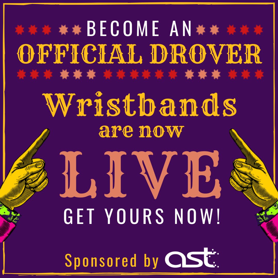 🎉The Winter Droving Wristbands are now LIVE!🎉

This year's line-up is one not to be missed. So get your wristbands today!
CLICK HERE bit.ly/39zsI5e

The £2 donation includes the cost for the Wristband plus p&amp;p

#TheWinterDroving #JoinTheHerd #Penrith #Festival #Cumbria
