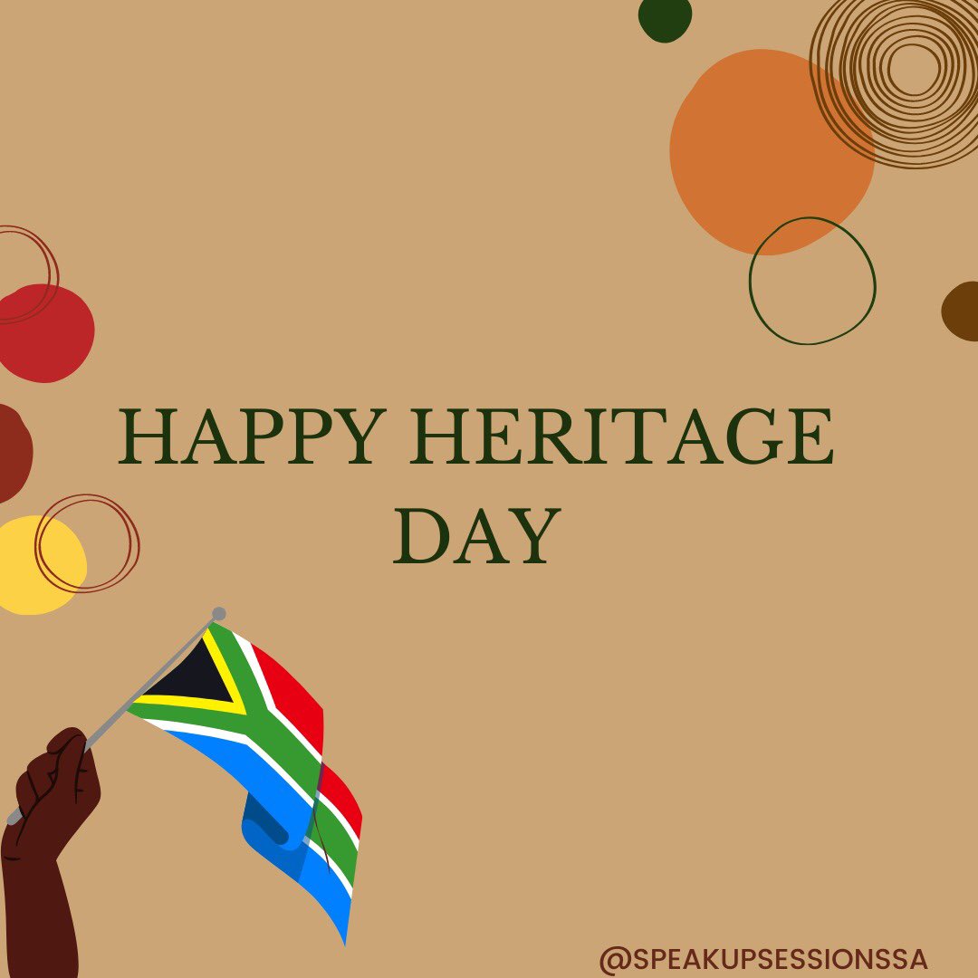 speakupsession's tweet photo. As Speak Up Sessions, we would like to wish you all a Happy Heritage Day🇿🇦. We hope that this day is filled with joy and time to reflect on the beauty of our diverse cultures🔥. https://t.co/auDXKsgGmx