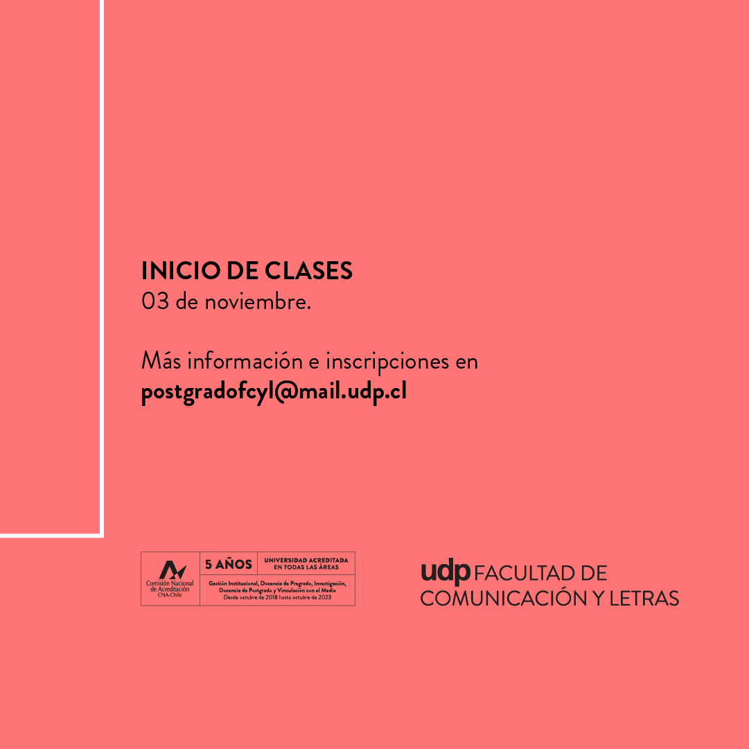 comyletrasudp's tweet photo. ¡𝐍𝐔𝐄𝐕𝐀 𝐅𝐄𝐂𝐇𝐀! Hasta el 29 de octubre se extendió el plazo para postular a una nueva versión del curso online "Diseño y desarrollo de contenidos para Redes Sociales", que imparte nuestra Facultad✔️

Conoce más y postula acá: https://t.co/eRDc6HTVOO https://t.co/CQzw1zxm83