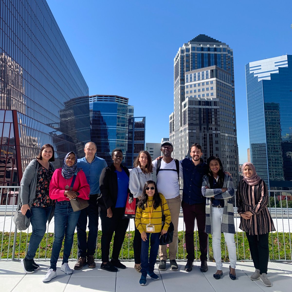 UMNHHH's tweet photo. Yesterday the Fellows met with Mwende Nzimbi of @CityMinneapolis, and had a tour of the city's new Public Service Center. Mwende shared how the city's values are represented in the building, and how the Service Center is accommodating to all people. 

#IIEnetwork #HumphreyFellows https://t.co/H2PVSGTnPE
